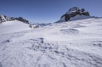 Snowy Mountain Landscape in the Alps, Italy