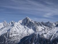 Snowy Mountain Landscape in Chamonix, France