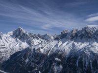 Snowy Mountain Landscape in Chamonix, France