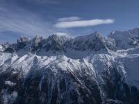 Snowy Mountain Landscape in Chamonix, France