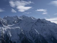 Snowy Mountain Landscape in Chamonix, France