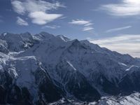 Snowy Mountain Landscape in Chamonix, France