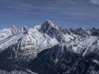 Snowy Mountain Landscape in Chamonix, France