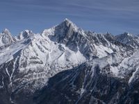 Snowy Mountain Landscape in Chamonix, France