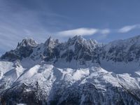 Snowy Mountain Landscape in Chamonix, Mont Blanc