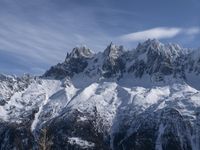 Snowy Mountain Landscape in Chamonix, Mont Blanc