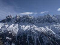 Snowy Mountain Landscape in Chamonix, Mont Blanc