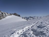 Snowy Mountain Landscape in the Italian Alps