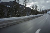 Snowy Mountain Pass in the Alps, Switzerland