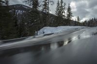 Snowy Mountain Pass in the Alps, Switzerland