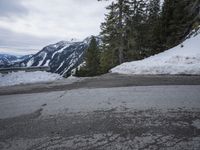 Snowy Mountain Pass: German and Swiss Landscapes