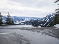 Snowy Mountain Pass: German and Swiss Landscapes