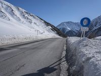 Snowy Mountain Pass in Germany, Europe