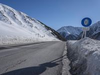 Snowy Mountain Pass in Germany, Europe
