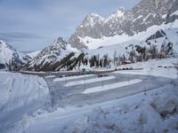 Snowy Mountain Range in Europe: Exploring the Alps