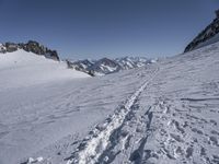 Snowy Mountain Range in the Italian Alps