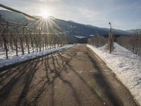 Snowy Mountain Road in the Alps, Germany