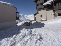 Snowy Mountain Road in France, Europe