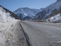 Snowy Mountain Road in Germany, Europe