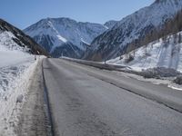 Snowy Mountain Road in Germany, Europe