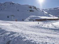 Snowy Mountains Under a Clear Sky in France