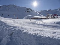 Snowy Mountains Under a Clear Sky in France