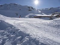 Snowy Mountains Under a Clear Sky in France