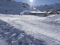 Snowy Mountains Under a Clear Sky in France