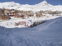 Snowy Mountains in France, Europe