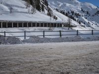 Snowy Mountains Road Through Rural Countryside