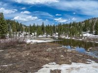 Snowy Open Space: A Serene Lake in Colorado