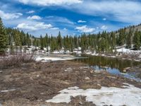 Snowy Open Space: A Serene Lake in Colorado