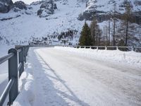 Snowy Road in the German Alps: Surrounded by Mountain Range
