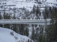 Snowy Road in Germany's Alps