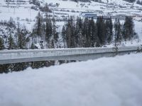 Snowy Road in Germany's Alps