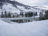 Snowy Road in Germany's Alps