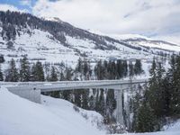 Snowy Road in Germany's Alps