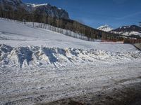 Snowy Road in the Alps