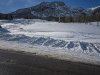 Snowy Road in the Alps