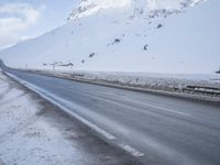 Winter Landscape in Germany, Snowy Road and Mountains