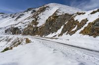 Snowy Road Through Italian Highlands