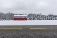 Snowy Road in Uxbridge, Ontario