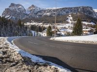 Snowy Road in a Winter Landscape in Germany