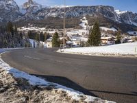 Snowy Road in a Winter Landscape in Germany