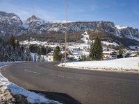 Snowy Road in a Winter Landscape in Germany