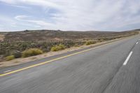 South Africa Landscape: Endless Road with Clouds