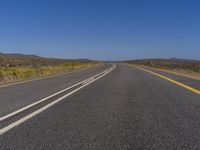 South Africa Landscape: Tar Road under Clear Sky