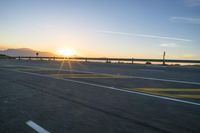 South Africa Sunrise: Road Landscape Bathed in Sunlight