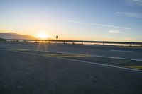 South Africa Sunrise: Road Landscape Bathed in Sunlight