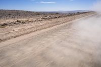 South African Desert: Barren Terrain and Endless Road